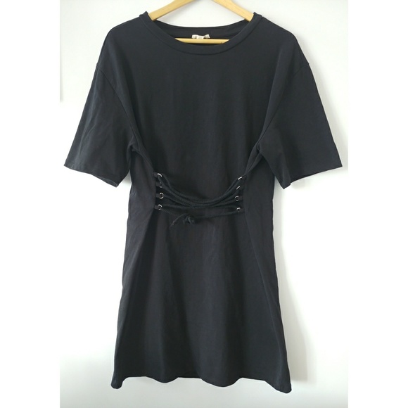 silence + noise Dresses & Skirts - UO Lace up T-shirt dress